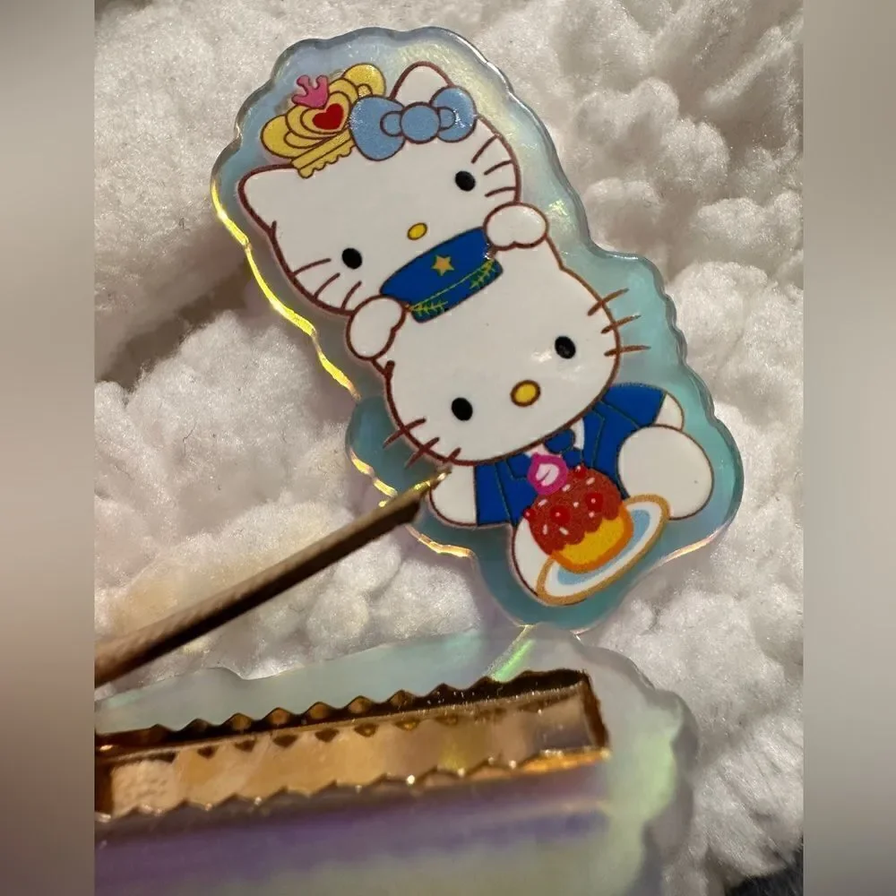 Hello Kitty Amazing Hair Clip 2 Pcs  Aurora borealis